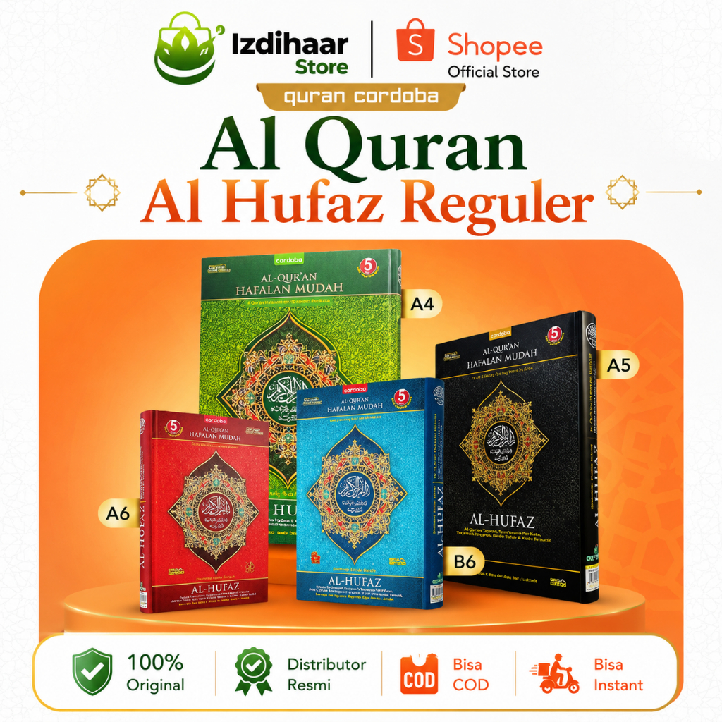 COD AL Quran Reguler - A5 A4 B6 A6 Al Quran AL HUFAZ Reguler Praktis Mudah Dibaca - CORDOBA