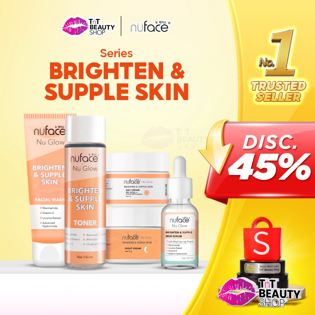 Nuface Skincare Fuji Brighten & Supple Skin Package Paket Brightening Nu Face Nu Glow Mencerahkan Wa