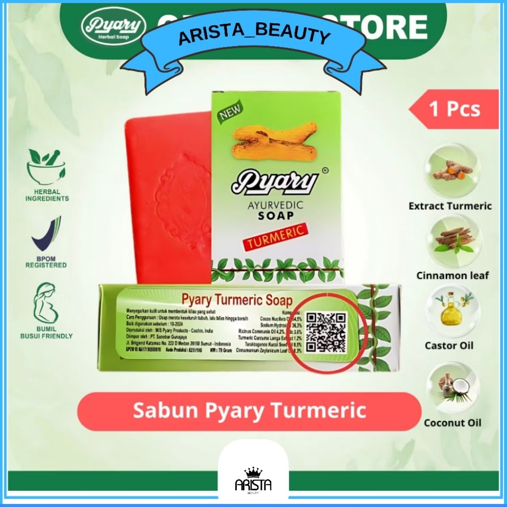 SABUN ARAB PYARY TURMERIC 100% ORIGINAL BPOM PT.SANOBAR