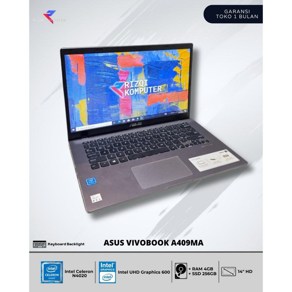 Asus VivoBook A409MA Intel Celeron N4020 RAM 4GB SSD 256GB bgh
