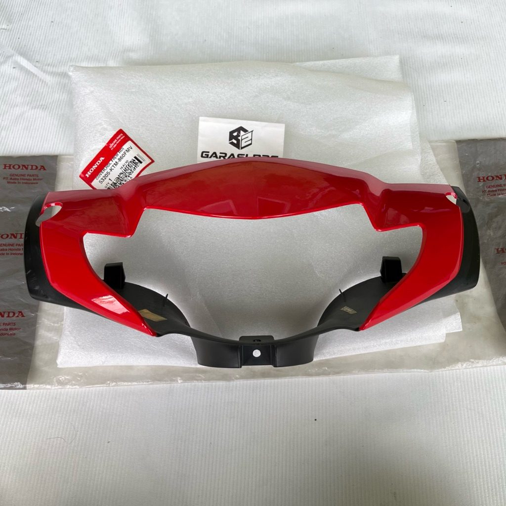 53205-KTM-860FMV Cover Handle Front Batok Depan Supra X 125 Old Lama Merah Tipe Tromol Original AHM