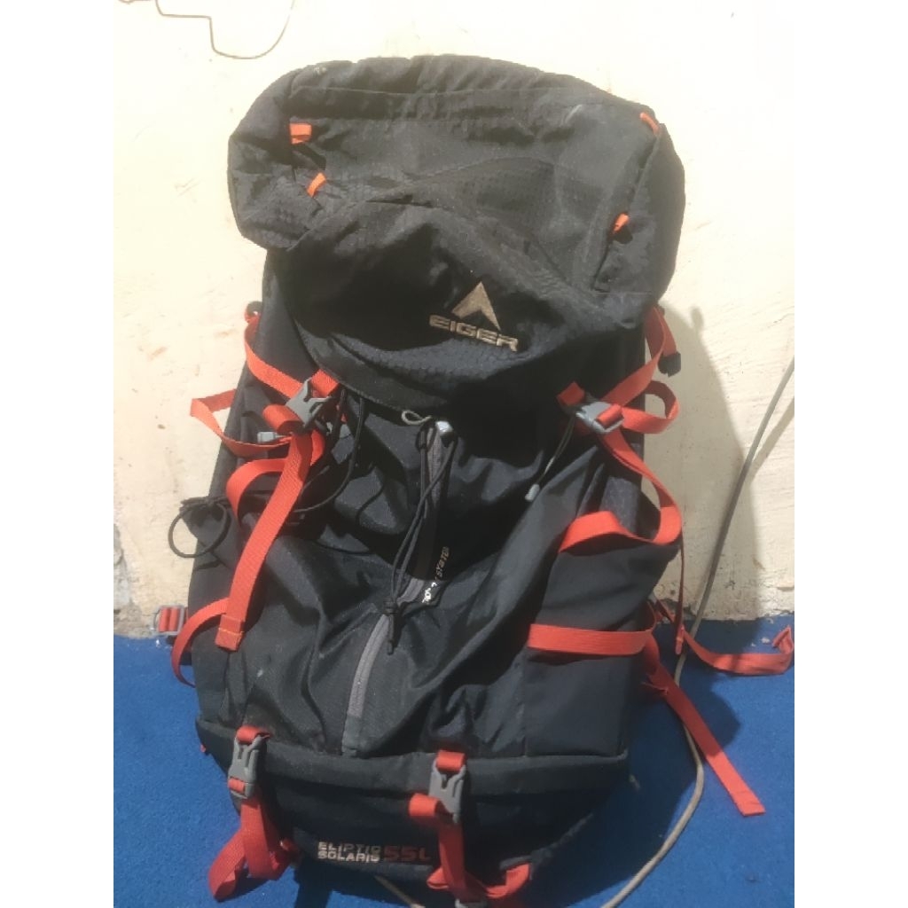 Tas Gunung Carrier Eiger Original Z Eliptic Solaris 55L Black