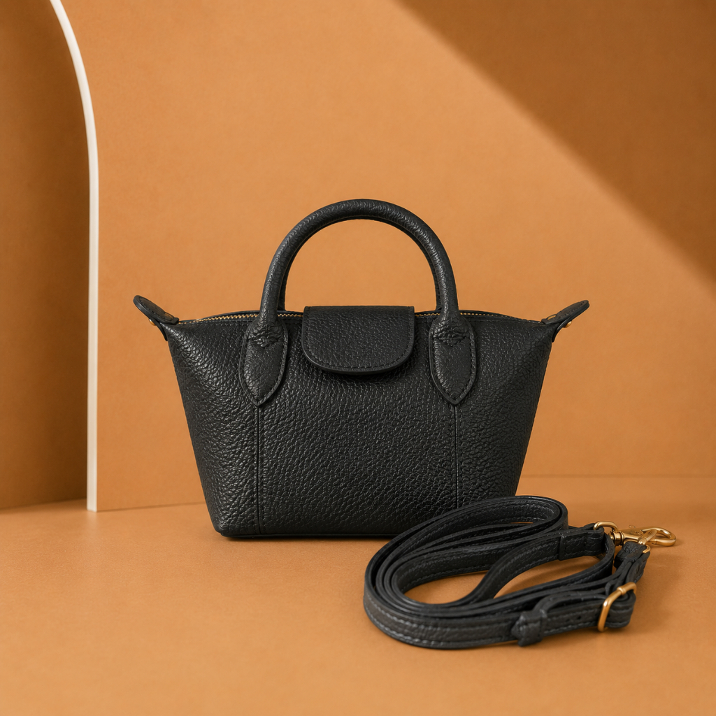 tas model Longchamp kulit asli Tas Wanita Kulit Sapi Asli 100% Original Mini Bag Premium Elegant