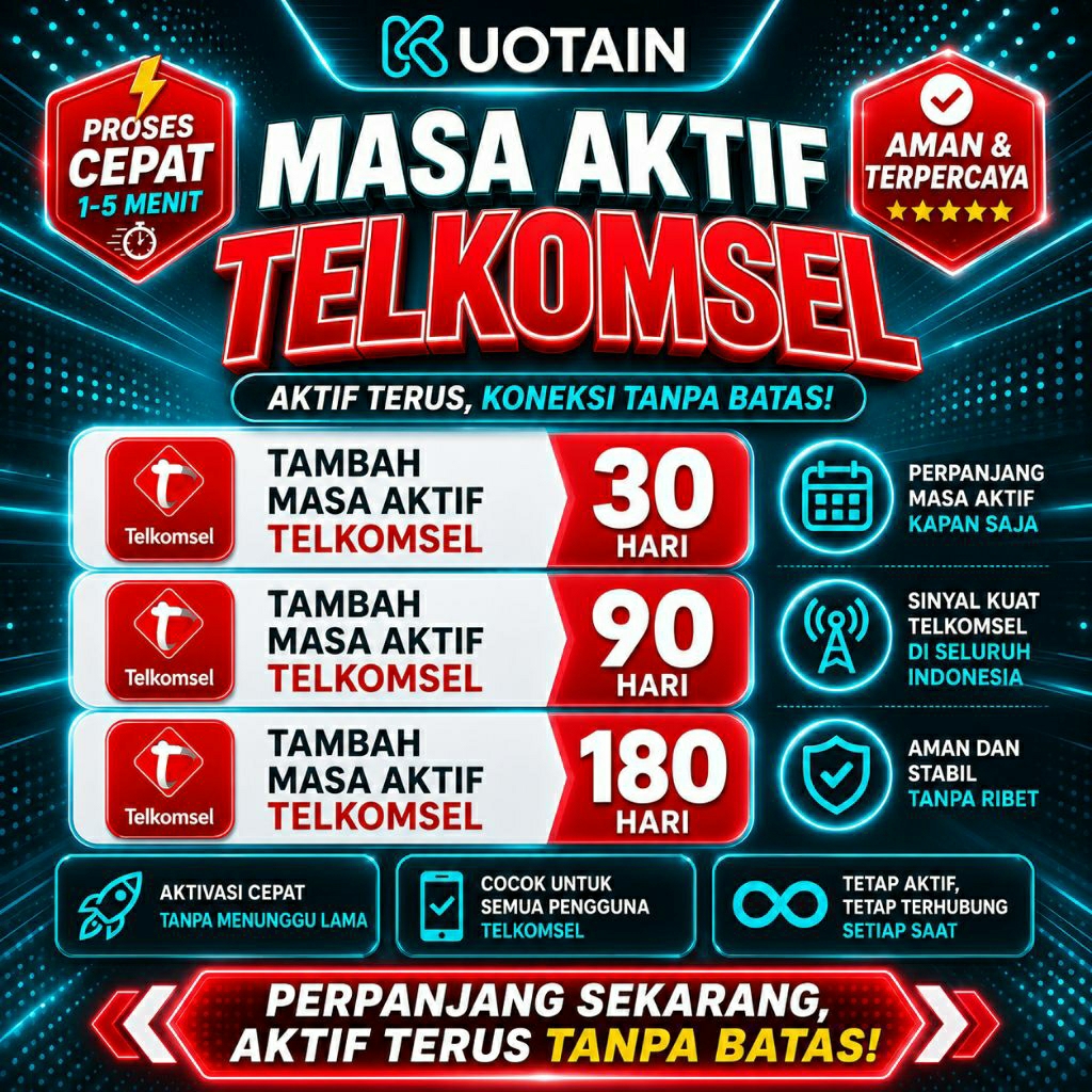 Tambah Masa Aktif Kartu Telkomsel/Perpanjang Masa Aktif Kartu Telkomsel/Masa Aktif Telkomsel 30 Hari