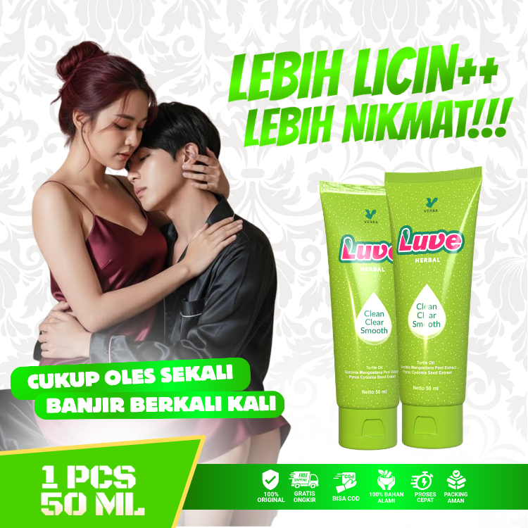 Verba LUVE Pelicin Pelumas Pria Wanita dengan extra aloe vera Original Aman BPOM