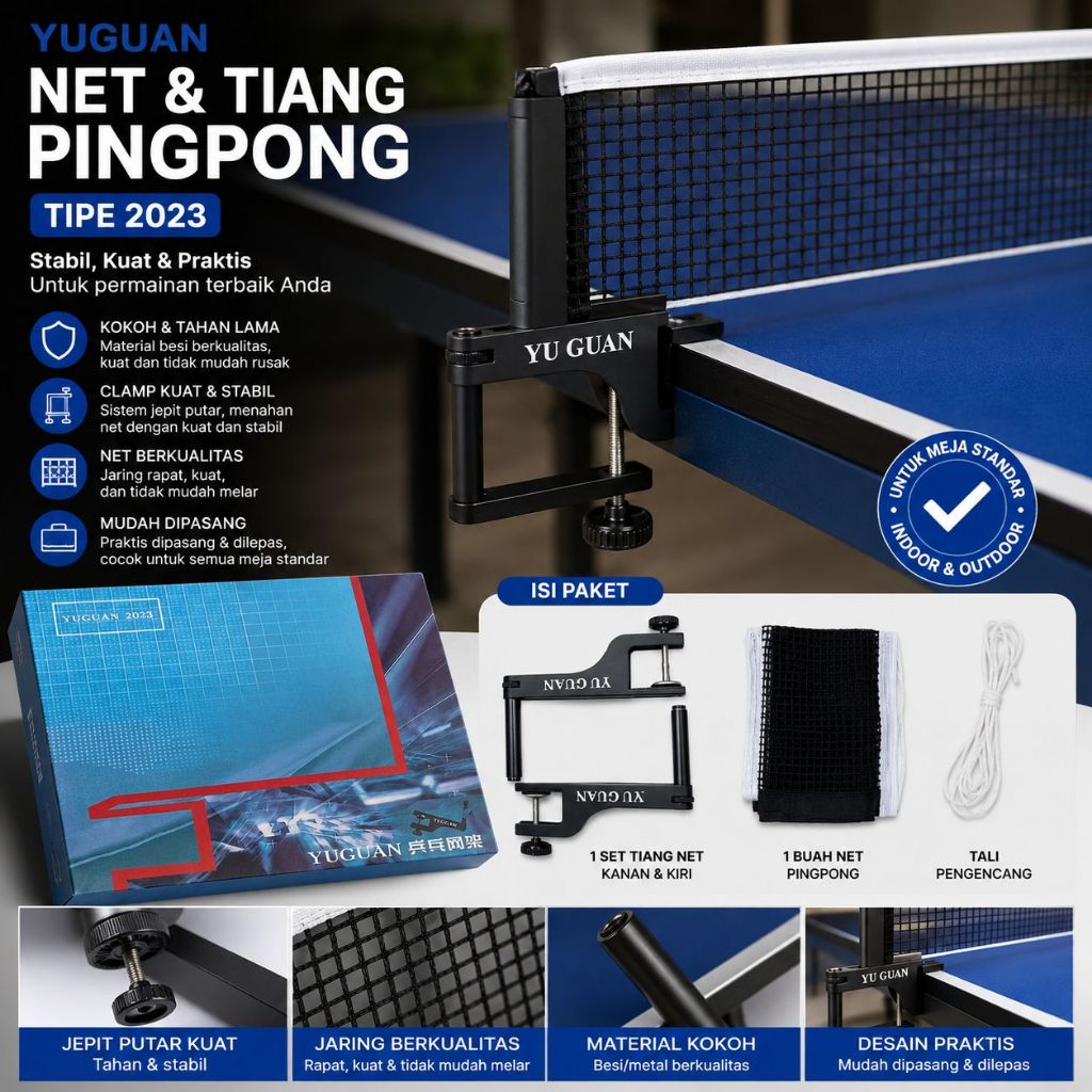 Net Tiang Pingpong Tenis Meja Yuguan 2023