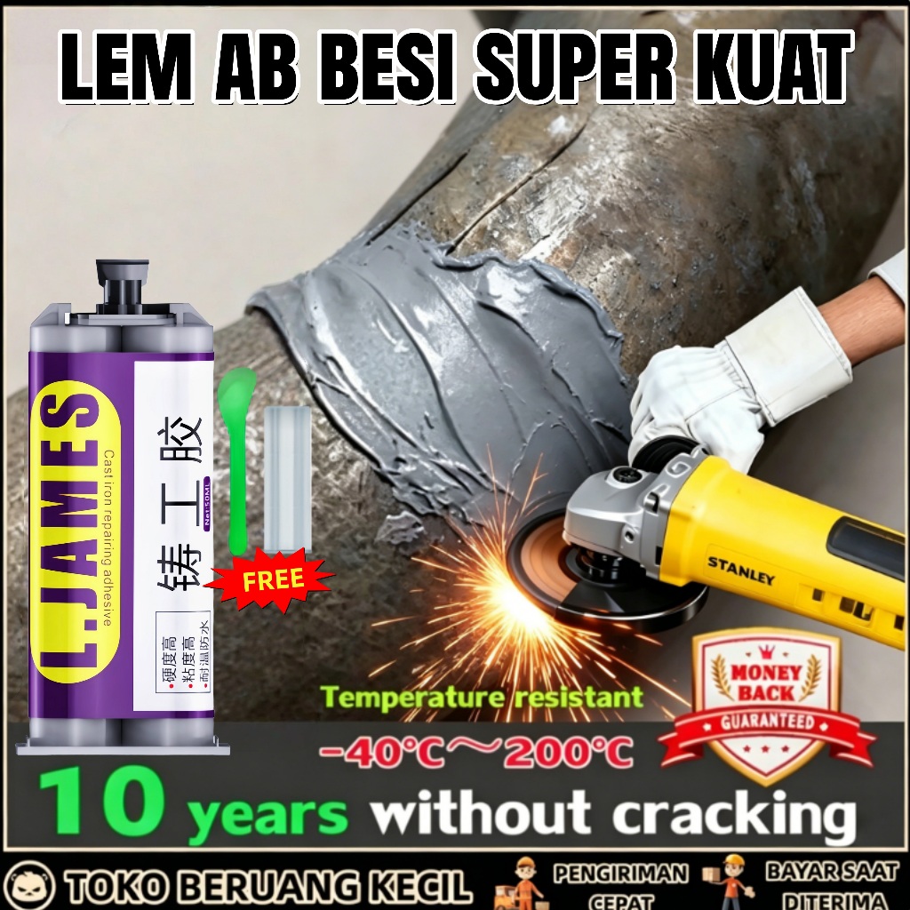Lem besi super kuat tahan panas lem ab lem sealent anti bocor dan rembes knalpot bocor lem epoxy pvc