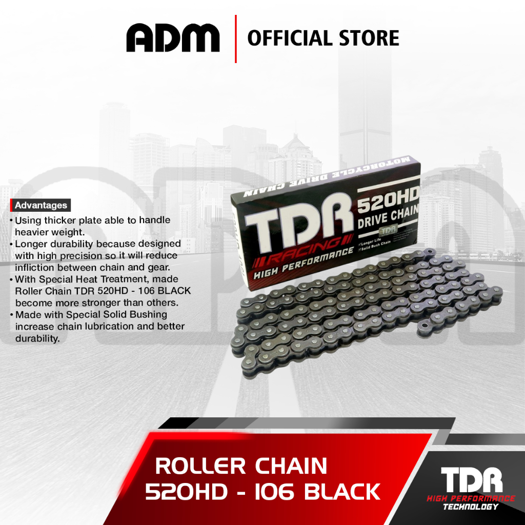 Rantai Motor TDR 520HD - 106 BLACK