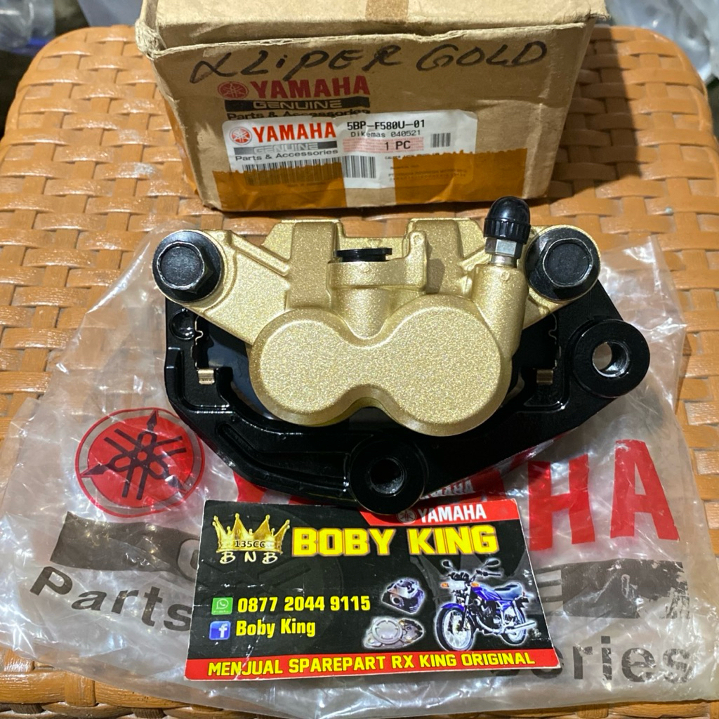 KALIPER GOLD ASSY CAKRAM PISTON 2 RX KING RXKING NEW ORIGINAL YAMAHA 5BP-F580U-01