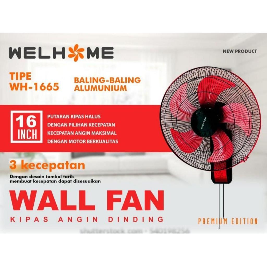 Kipas dinding welhome 1665 16 inch Wallfan Welhome 1665