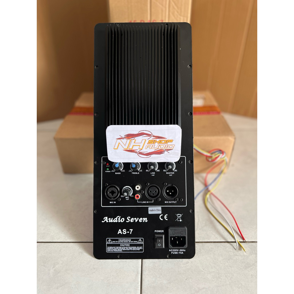 Kit Speaker Aktif Audio Seven AS7 ( tanpa usb ) AS-7 38x16cm 1000 Watt AS 7 Tanpa USB Ampli 38x16 cm