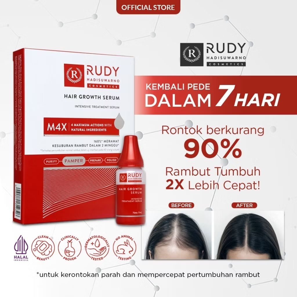 ( ECER ) RUDY Hadisuwarno Hair Growth Serum 9ml | Serum Rambut Rontok