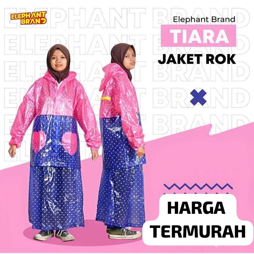 JAS HUJAN  JAKET ROK TIARA MERK GAJAH