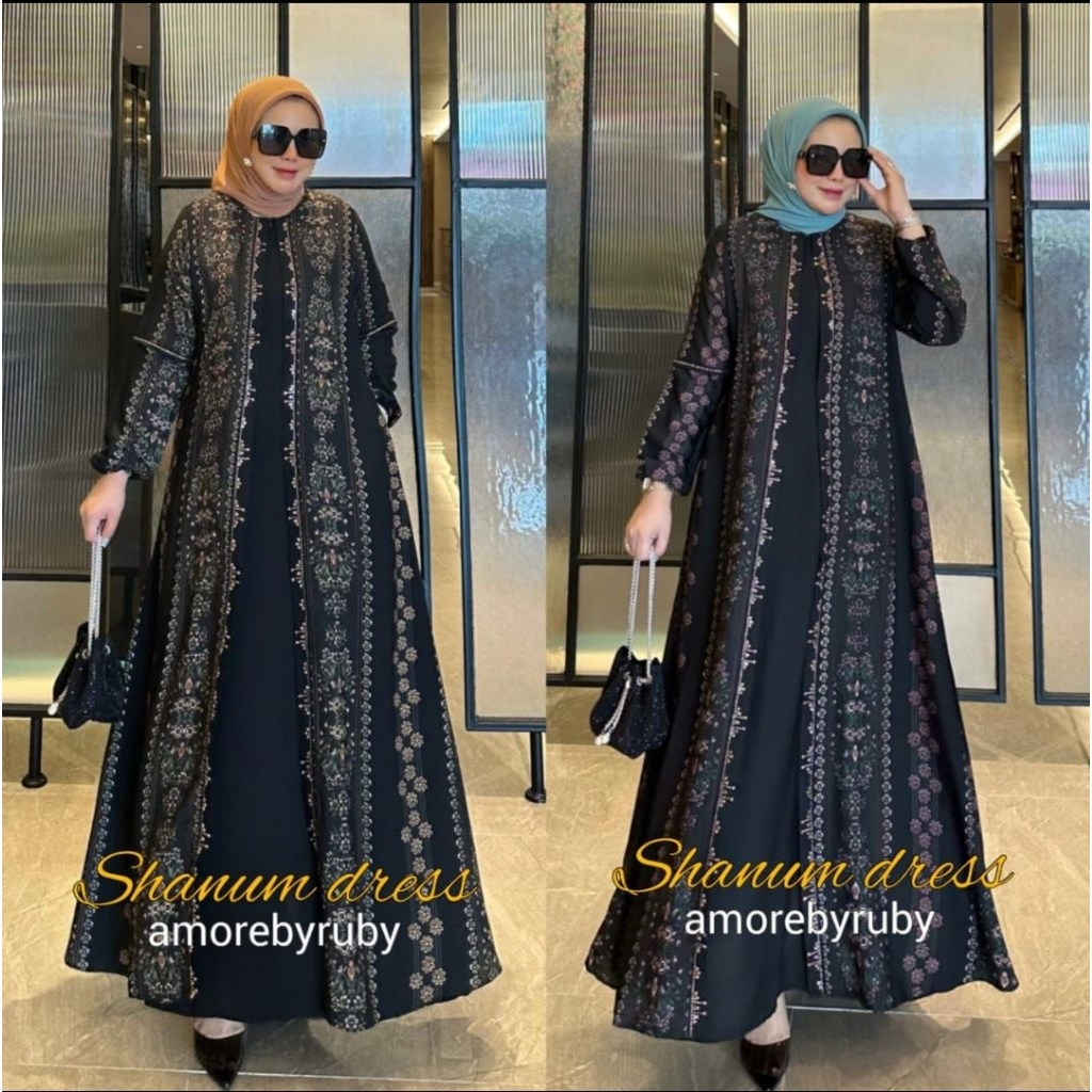 gamis midi creapo rayon twill