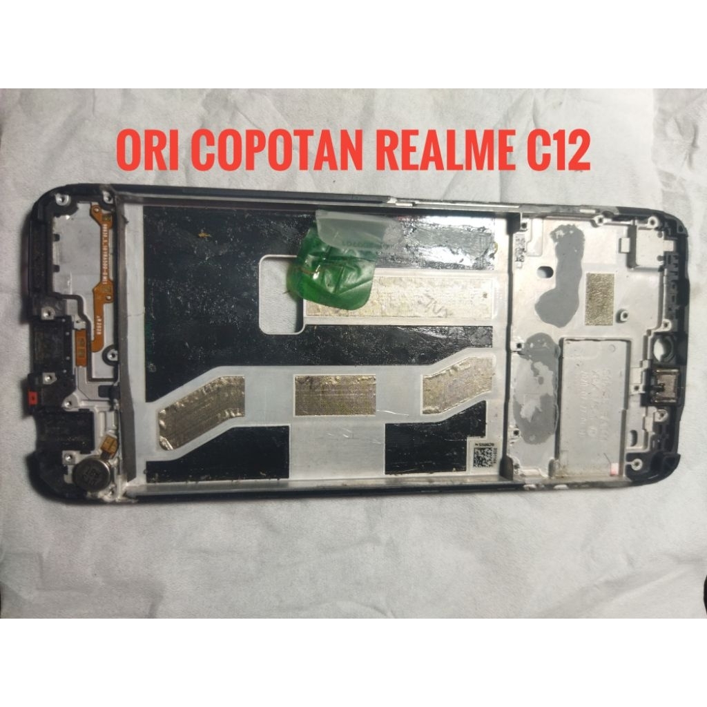frame tulang LCD realme c12 ori copotan