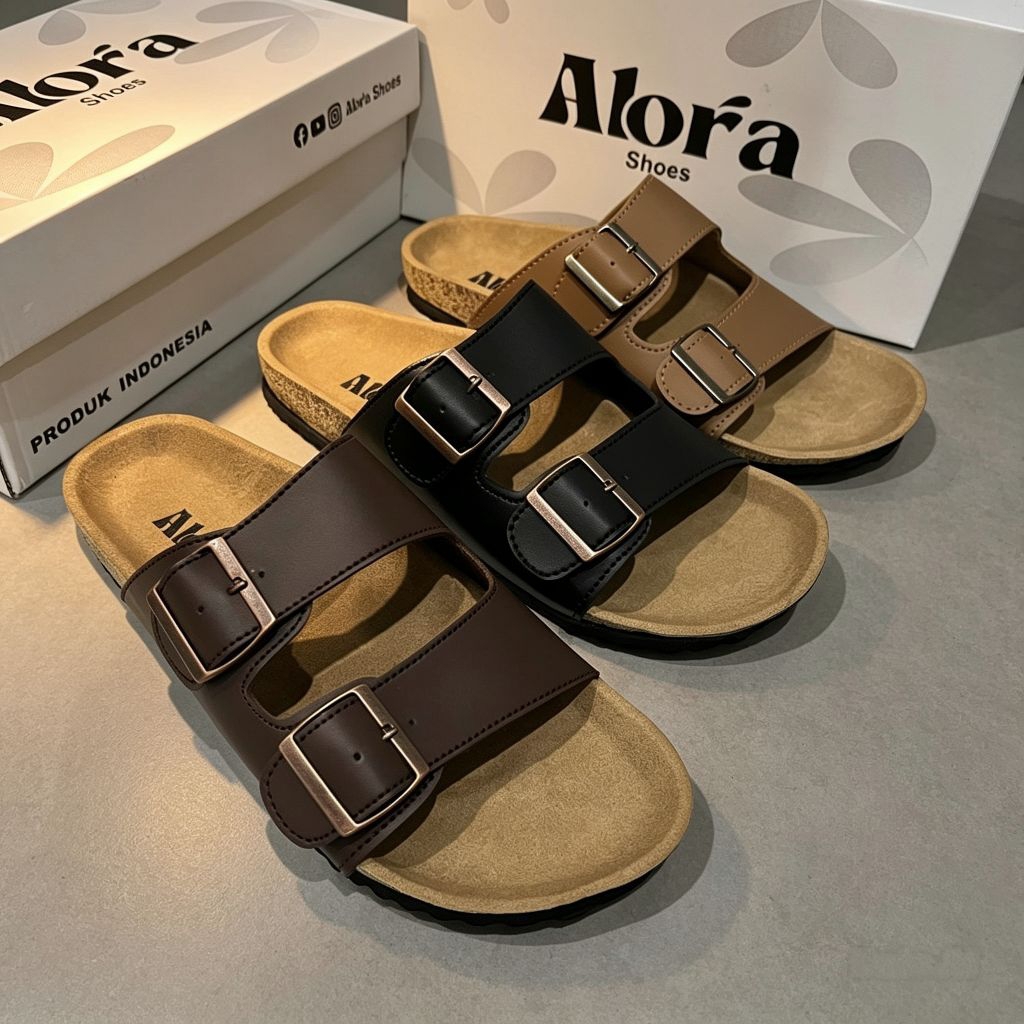 Sandal selop pria dewasa sendal flat slop laki-laki   matahari