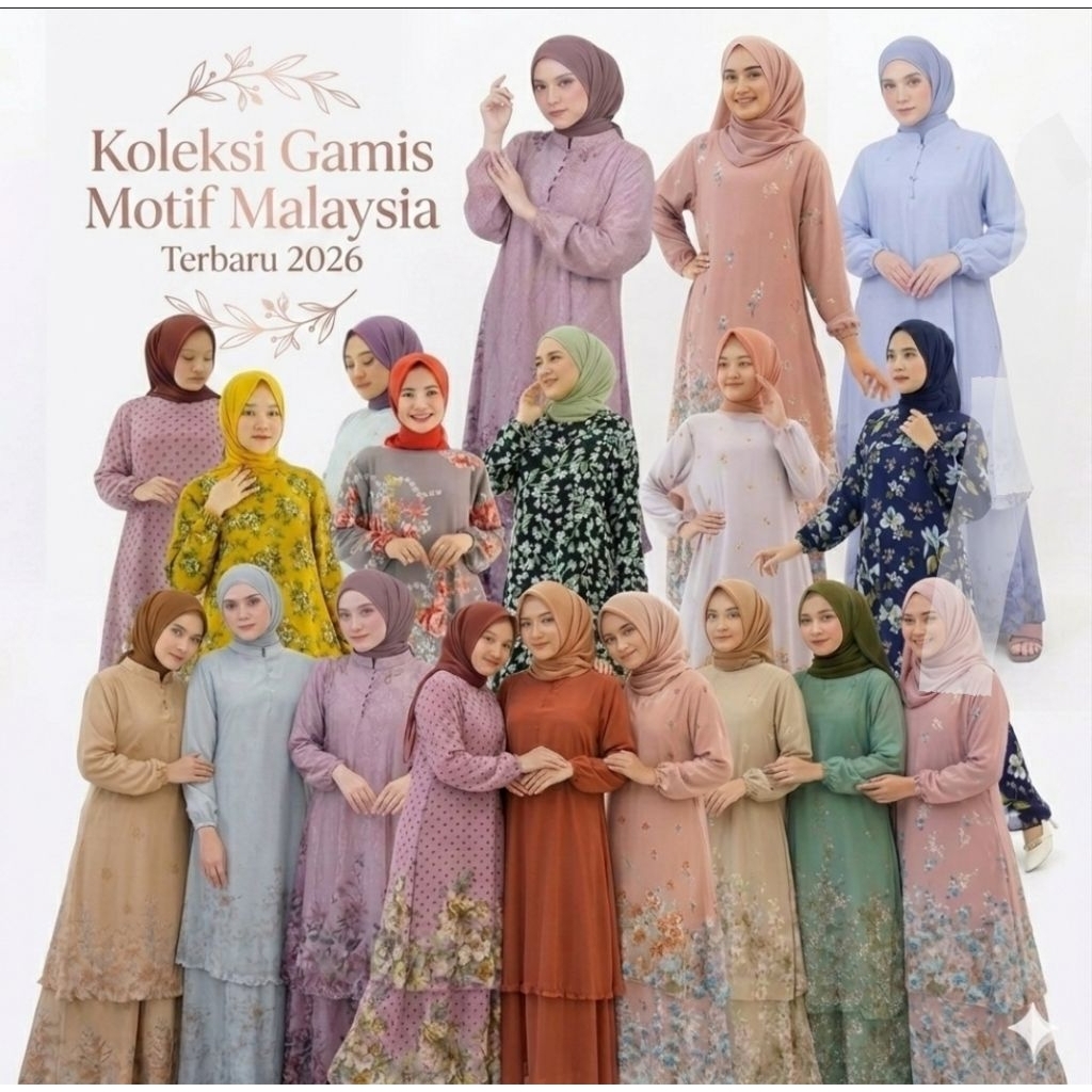 KOLEKSI GAMIS MALAYSIA MOTIF TERBARU 2026