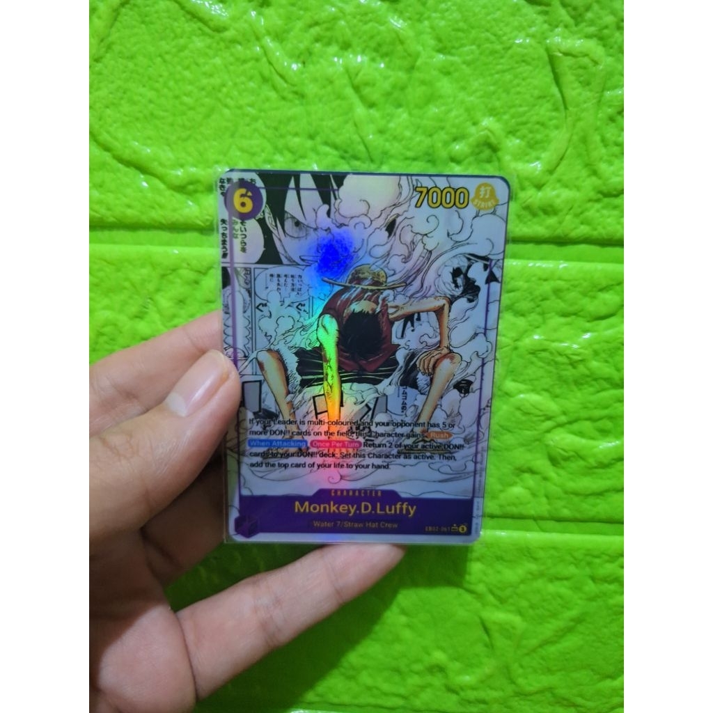 CARD KARTU ONE PIECE TCG MANGA EB02 061 SEC MONKEY D LUFFY HOLO VERSI ENG NOT ORIGINAL