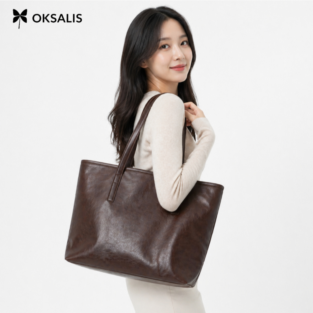 Tas Tote bag Wanita Kulit Sintetis Elegan Amigo