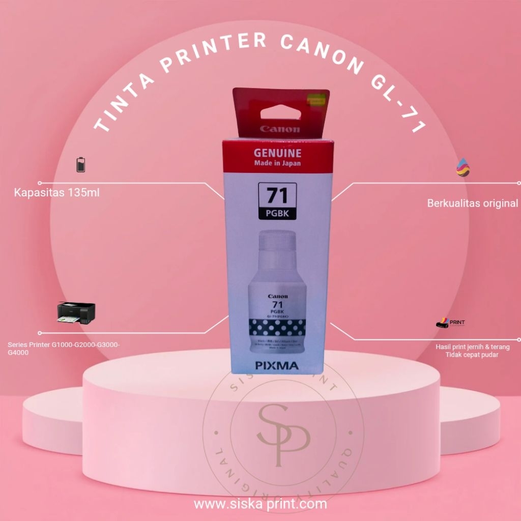 Canon Pixma Gi71 pixma Original Support Printer G1020 G2020 G3020 G3060