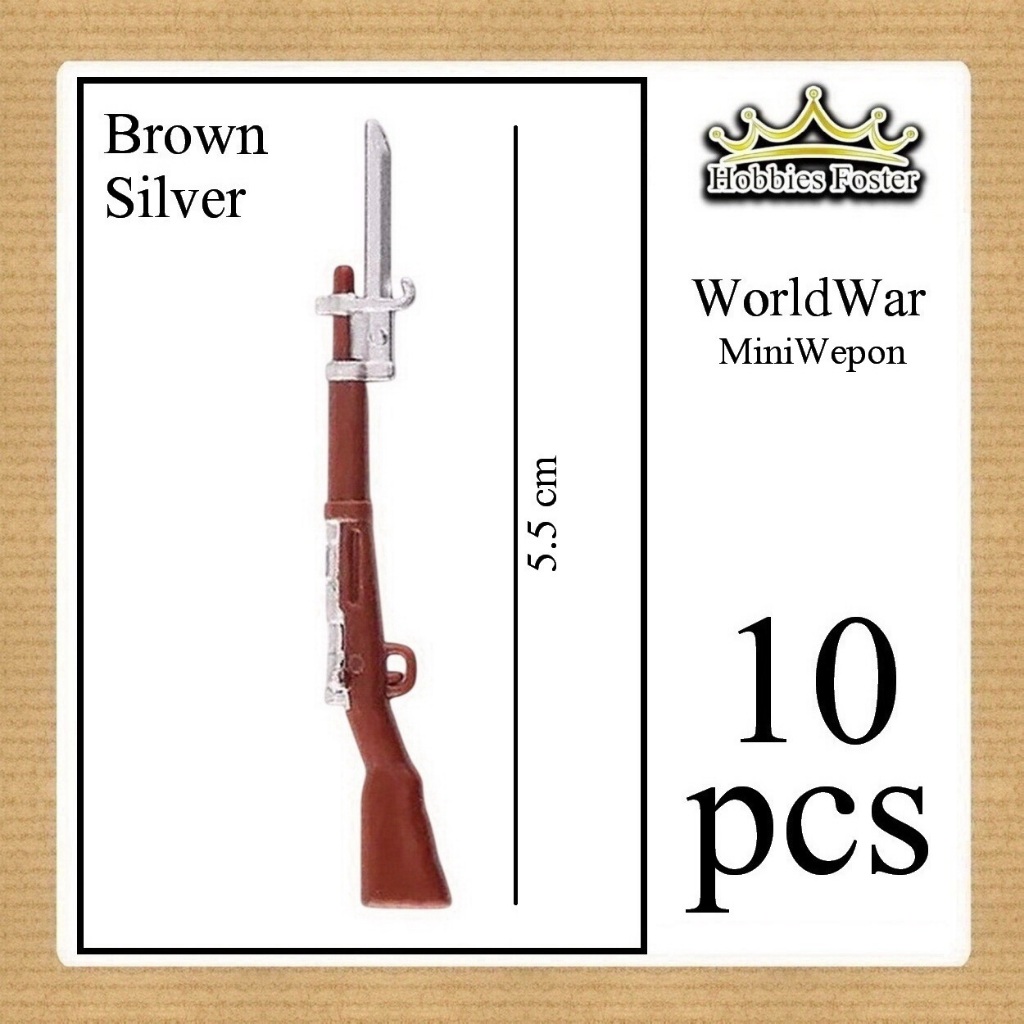 HBF Mainan Miniatur WEPO Arisaka Bayonet / 10 pcs - Aksesoris Senjata Figure Universal