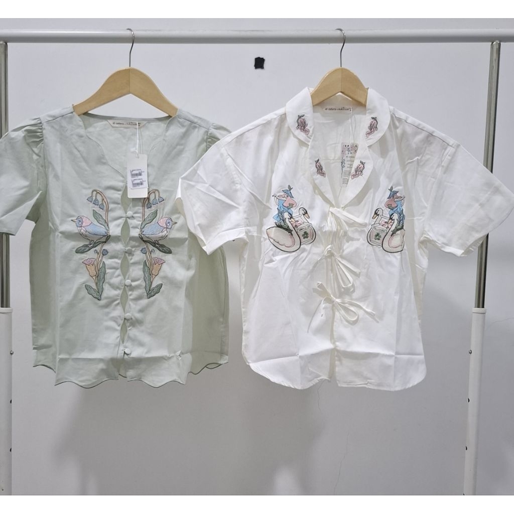 ET CETERA X MASSICOT BLOUSE WANITA LENGAN PENDEK ORIGINAL