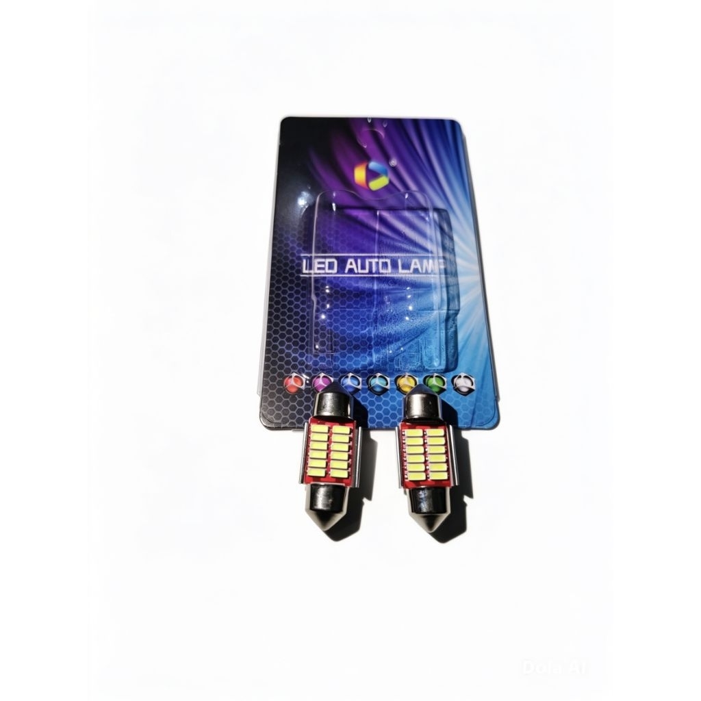 LAMPU PLAFON MOBIL 12LED 31MM KECIL 1SET 2PCS