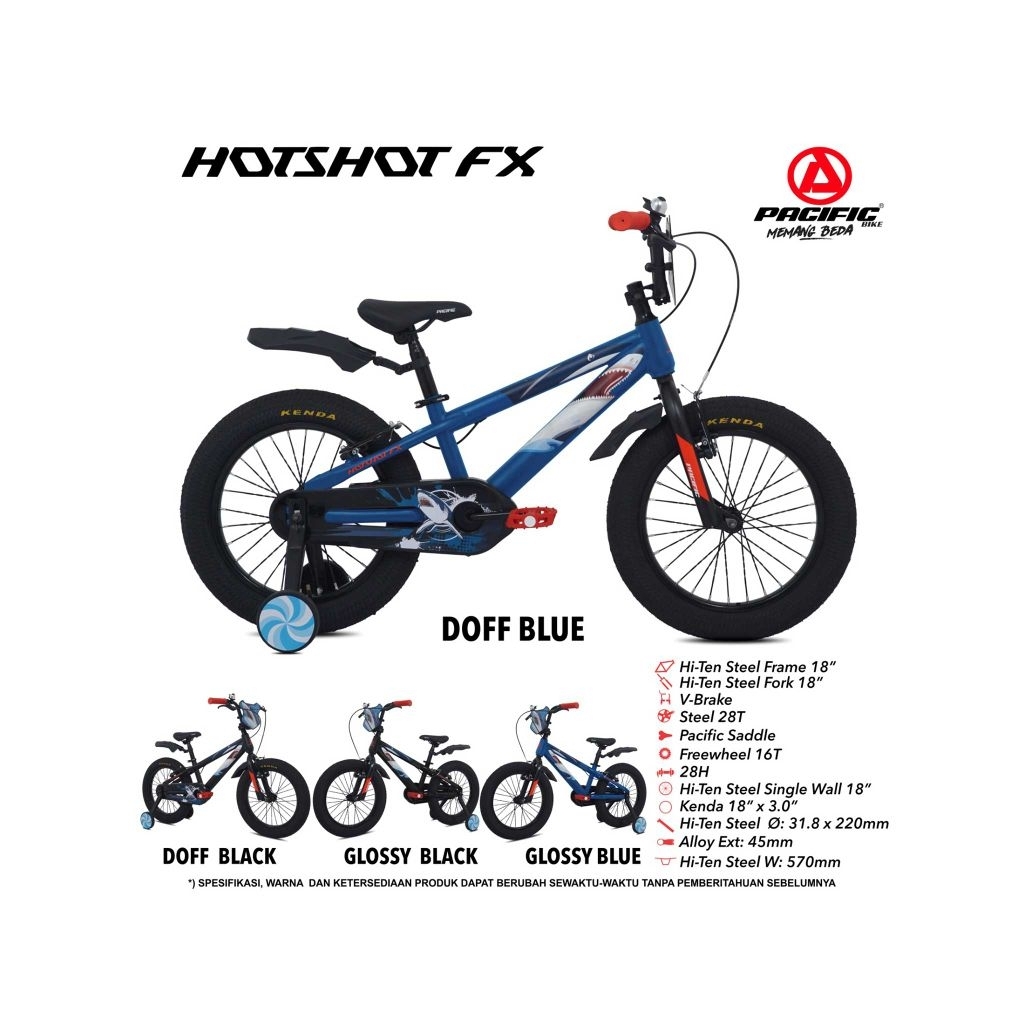 Sepeda Anak BMX 18 Inch Pacific Hotshot FX 3.0 Shark