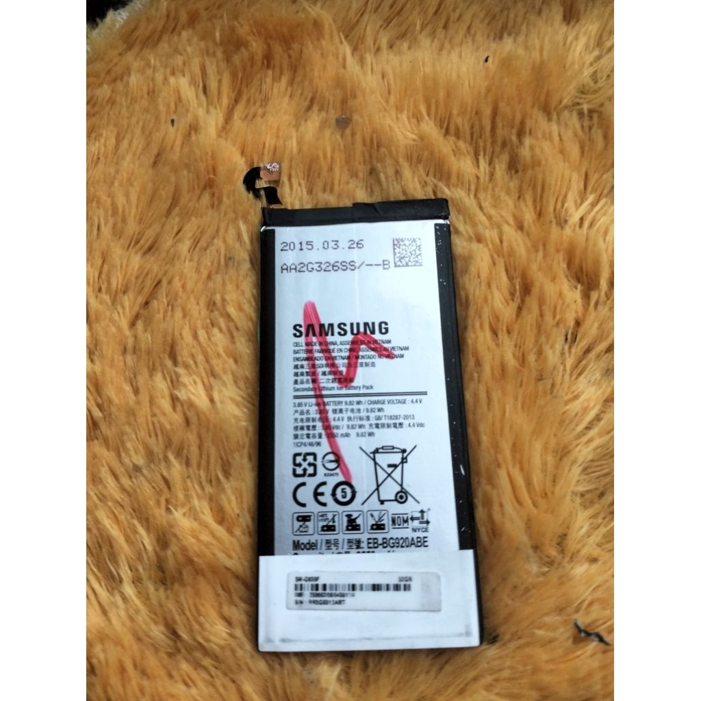 batrei samsung s6 flat copotan