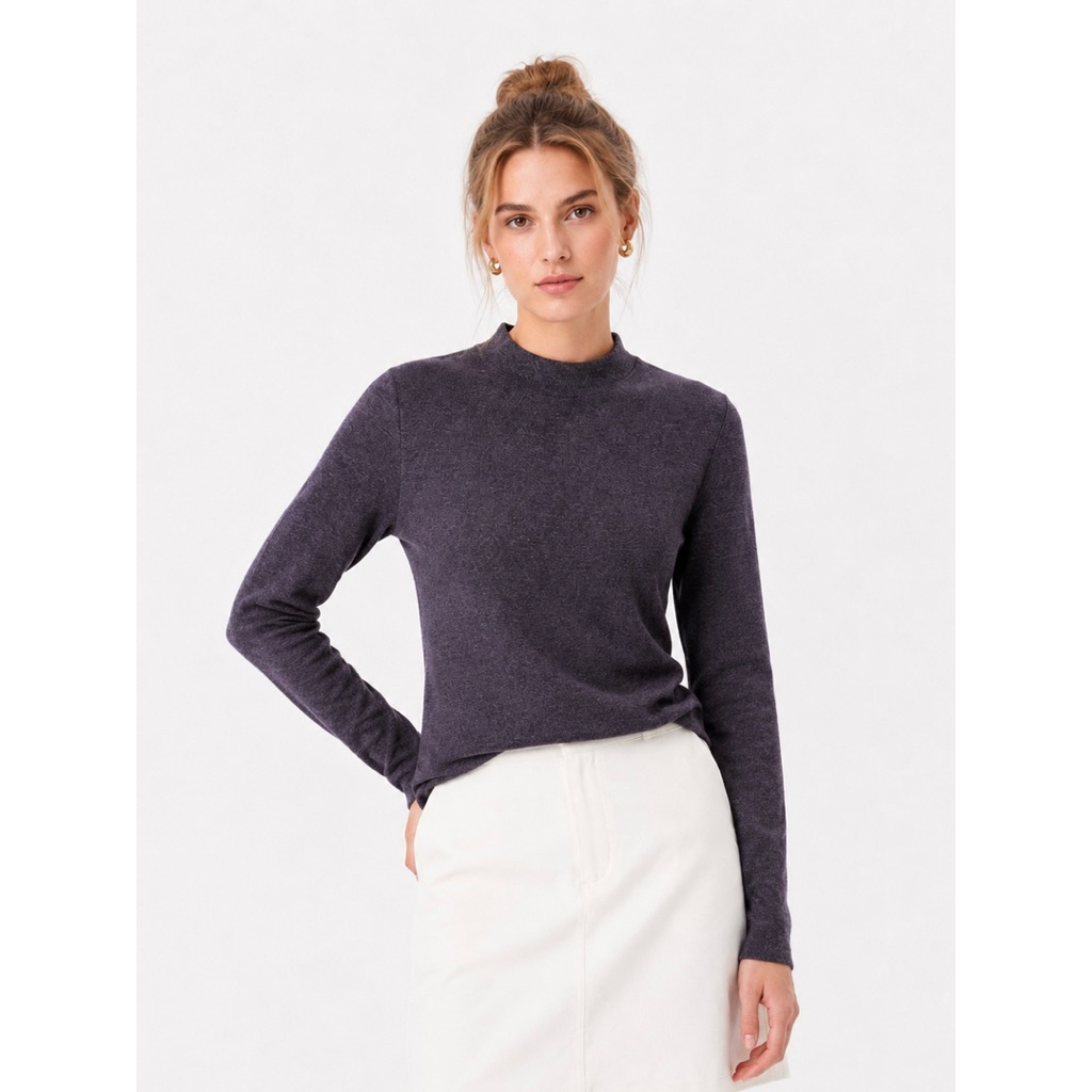 (S) Sweater Cotton High Neck Massimo Dutti