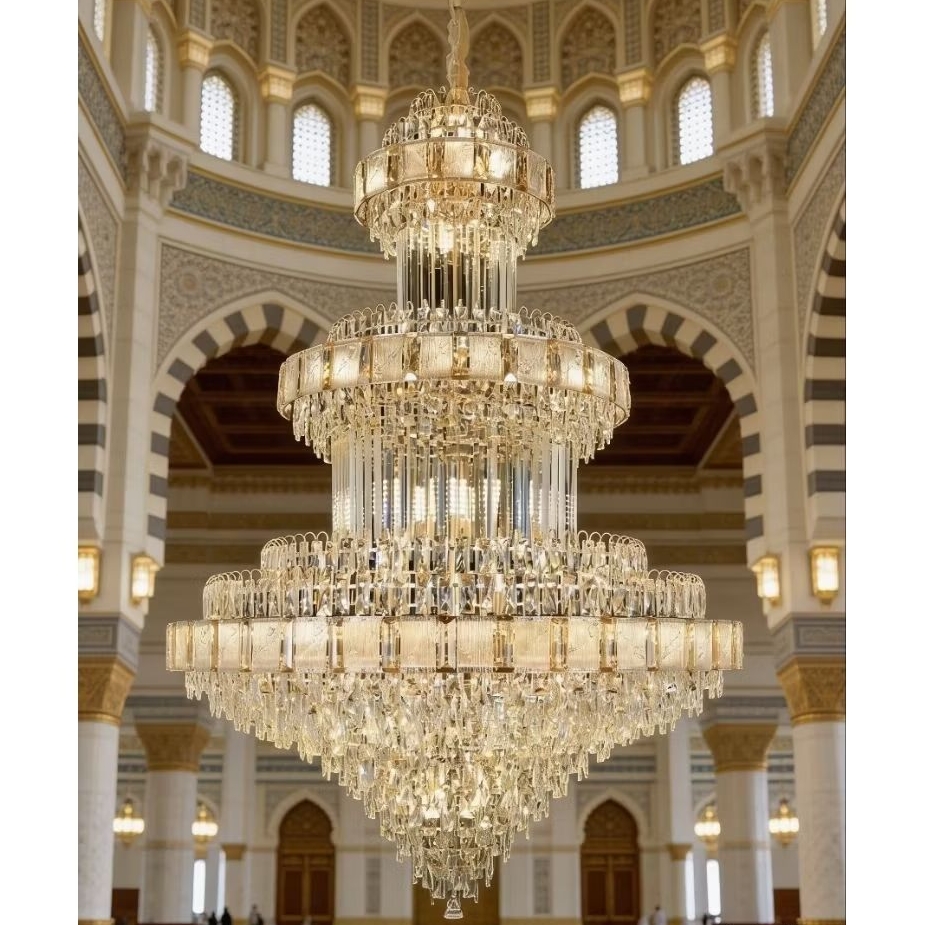 Lampu Gantung Hias Void Kristal Chandelier Klasik Modern Diameter 120 Cm Mewah