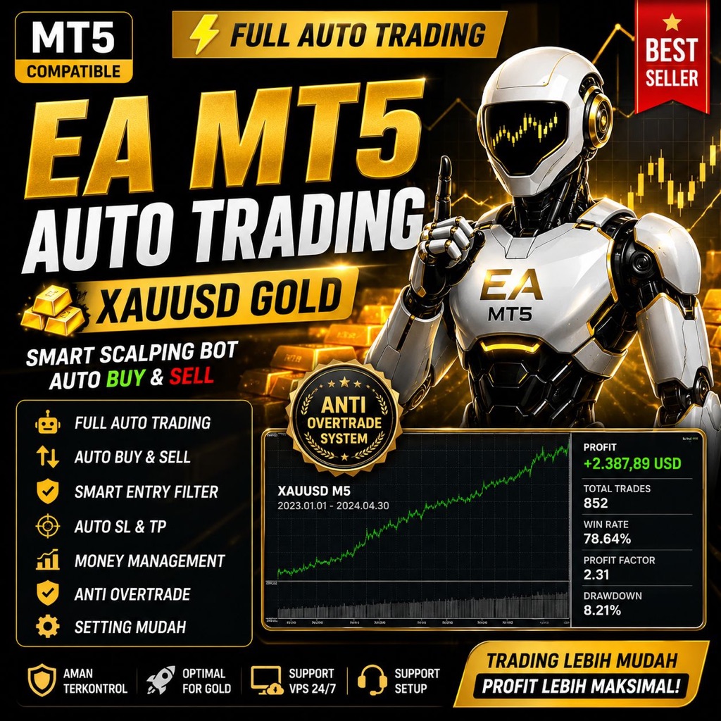 EA MT5 Auto Trading XAUUSD | Smart Scalping Bot MT5 | Auto Buy Sell Gold Forex