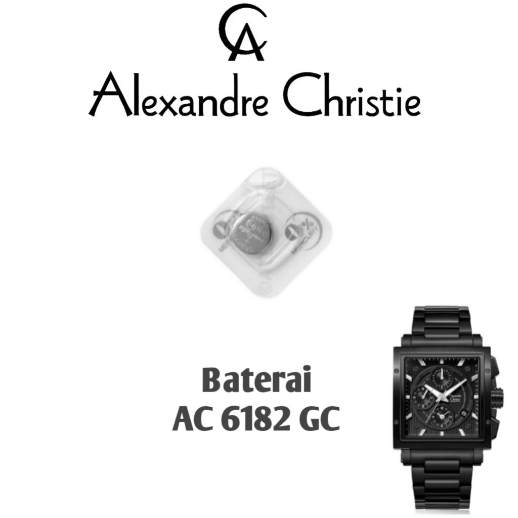 Baterai Original untuk jam tangan Alexandre Christie Type AC 6182 GC, AC 6267 MC, AC 6588 MC, AC 659
