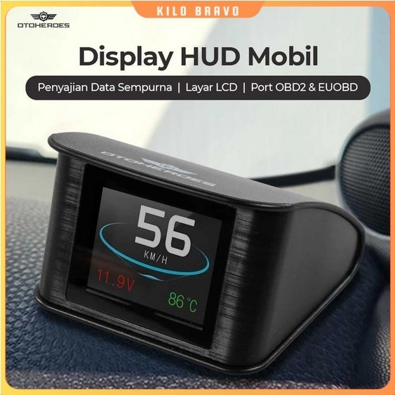 Display HUD OBD2 Mobil Multifungsi LCD