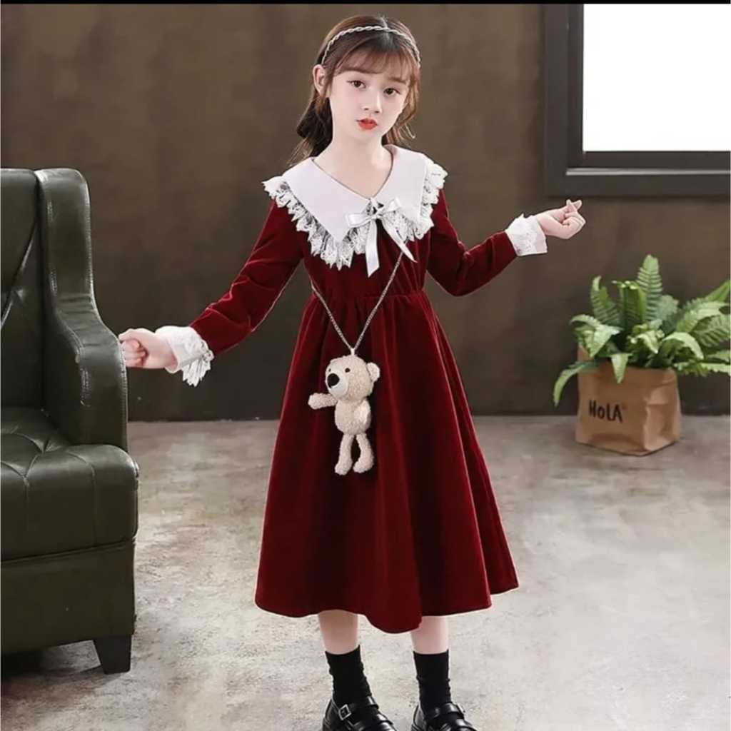 dress anak perempuan korea yo inee/korea/bangkok/fashion anak
