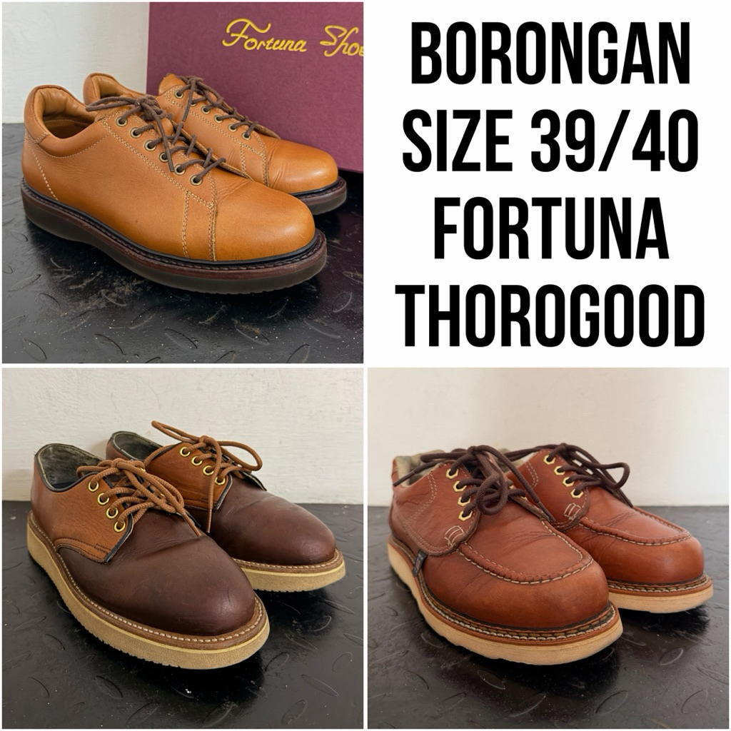Size 40 BORONGAN | Fortuna Shoes & Thorogood - Low Boots Pria Sepatu Kulit Premium