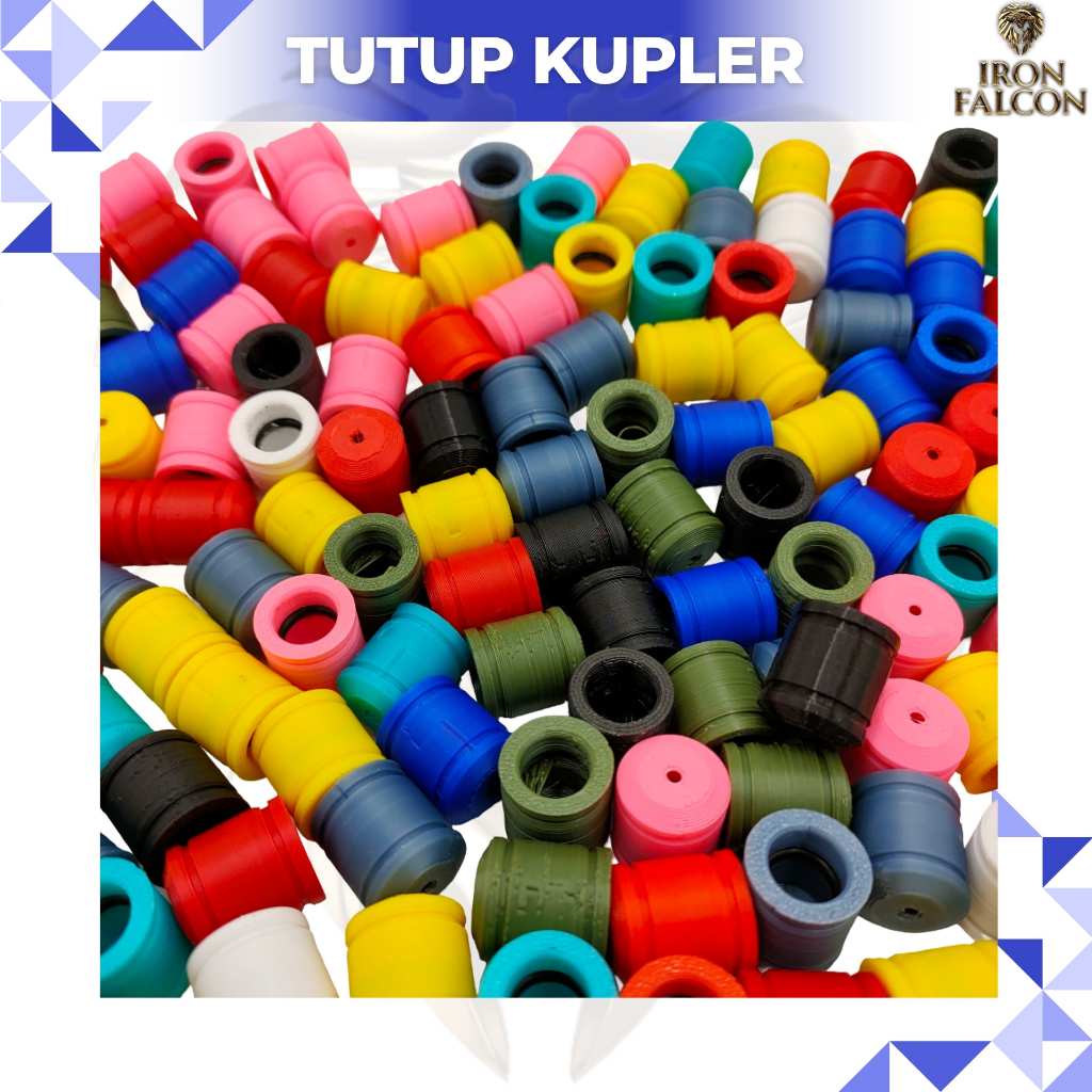 TUTUP MINI KUPLER JANTAN DRAT LUAR BAHAN PLA+ PRESISI