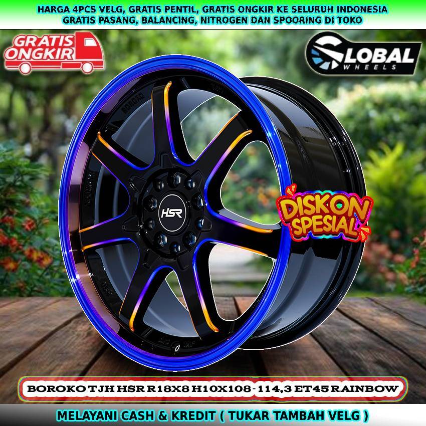 Velg Ring18 pcd 5x108 untuk mobil Chery Omoda 5| Tiggo 4 Pro| Chery J6| dll velg hsr boroko tjh R18