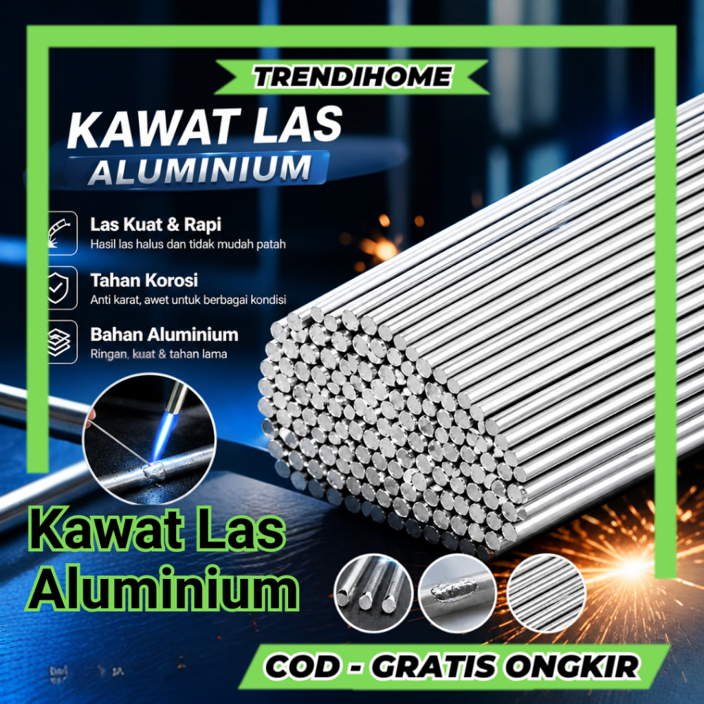[TrendiHome] Kawat Las Aluminium Suhu Rendah Stabil Ringan - Aluminium Alloy Suhu Rendah Welding