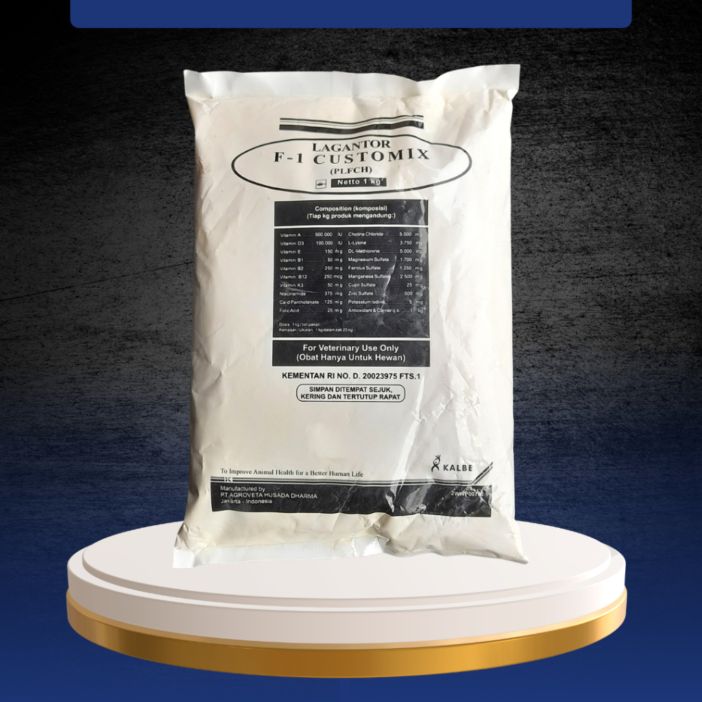 LAGANTOR F1 CUSTOMIX 1 KG - Premix Berkualitas Penggemukan Hewan Pedaging.