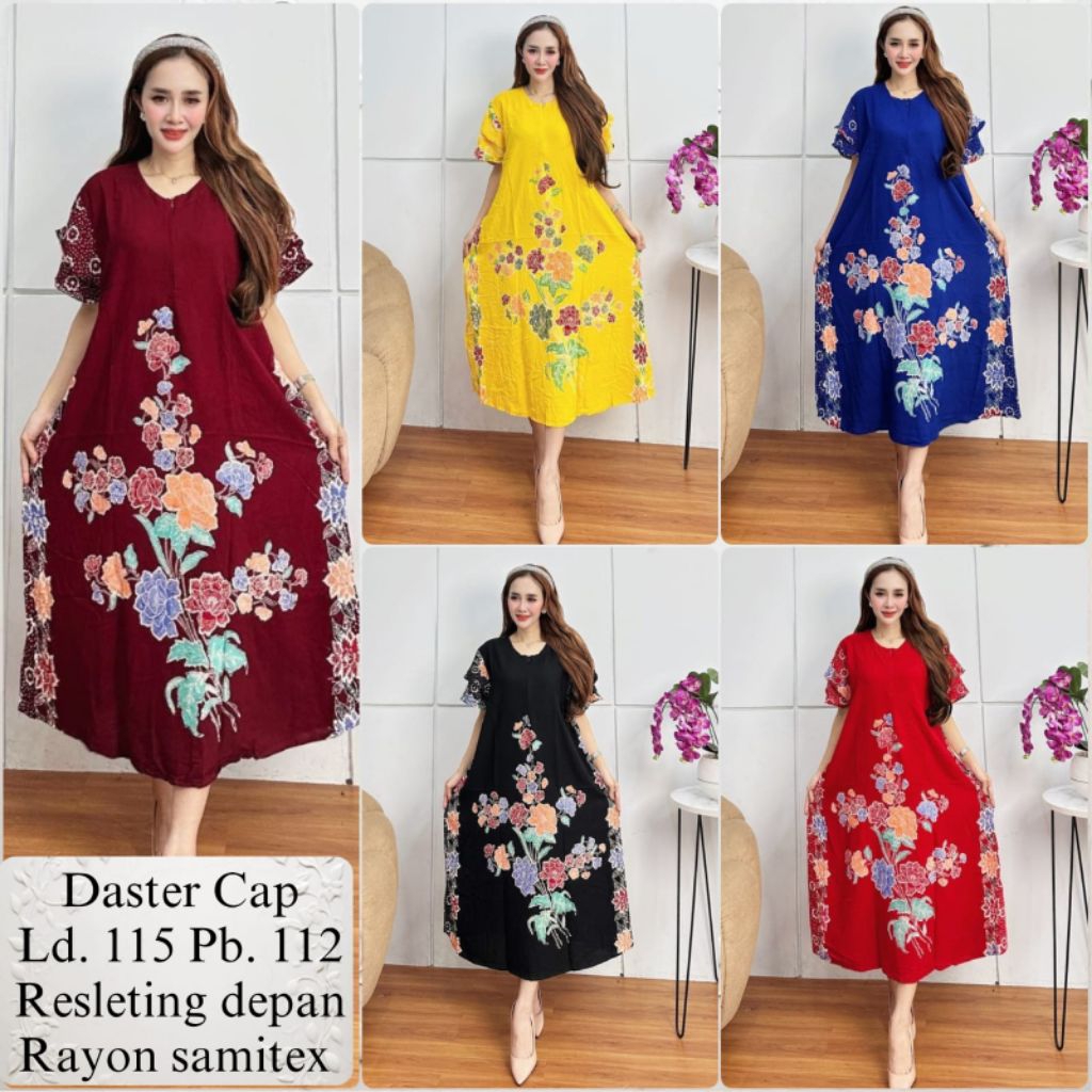 (24)Daster anyelir yasmin LD 110 115 cm rayon candi mekar samitex mahda tulip Nagita tisa rosa dress