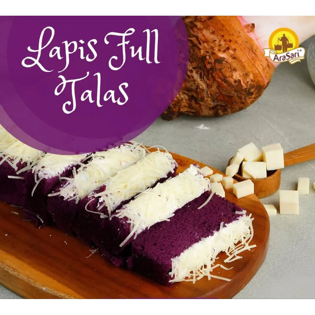 Kue Lapis Talas Bogor Arasari | Rasa Fulltalas Premium | Oleh-Oleh Khas Bogor Enak & Lembut