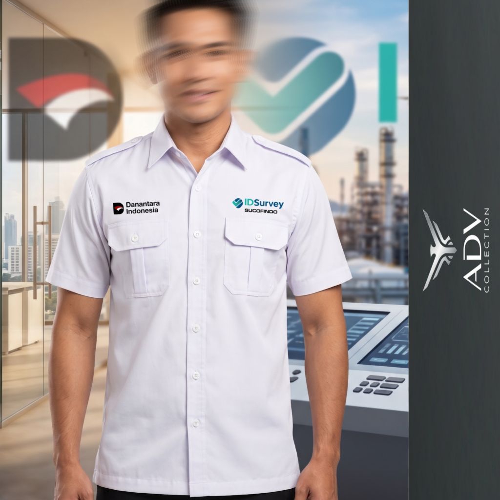 Kemeja ID SURVEY SUCOFINDO Seragam Danantara Indonesia Id Survey Sucofindo Putih PDH Lengan Pendek P