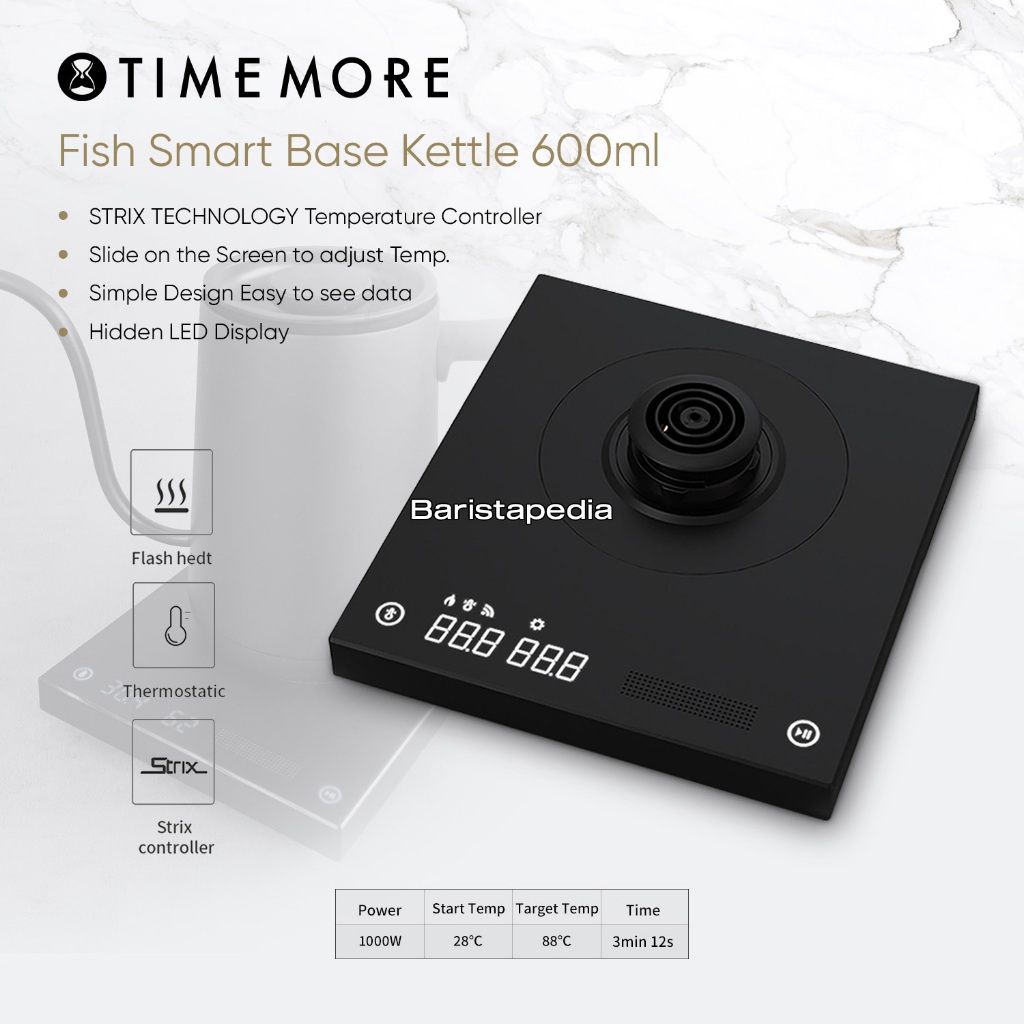 Timemore Base Kettle 600ml 800ml Original - Alat Pemanas Teko Timemore