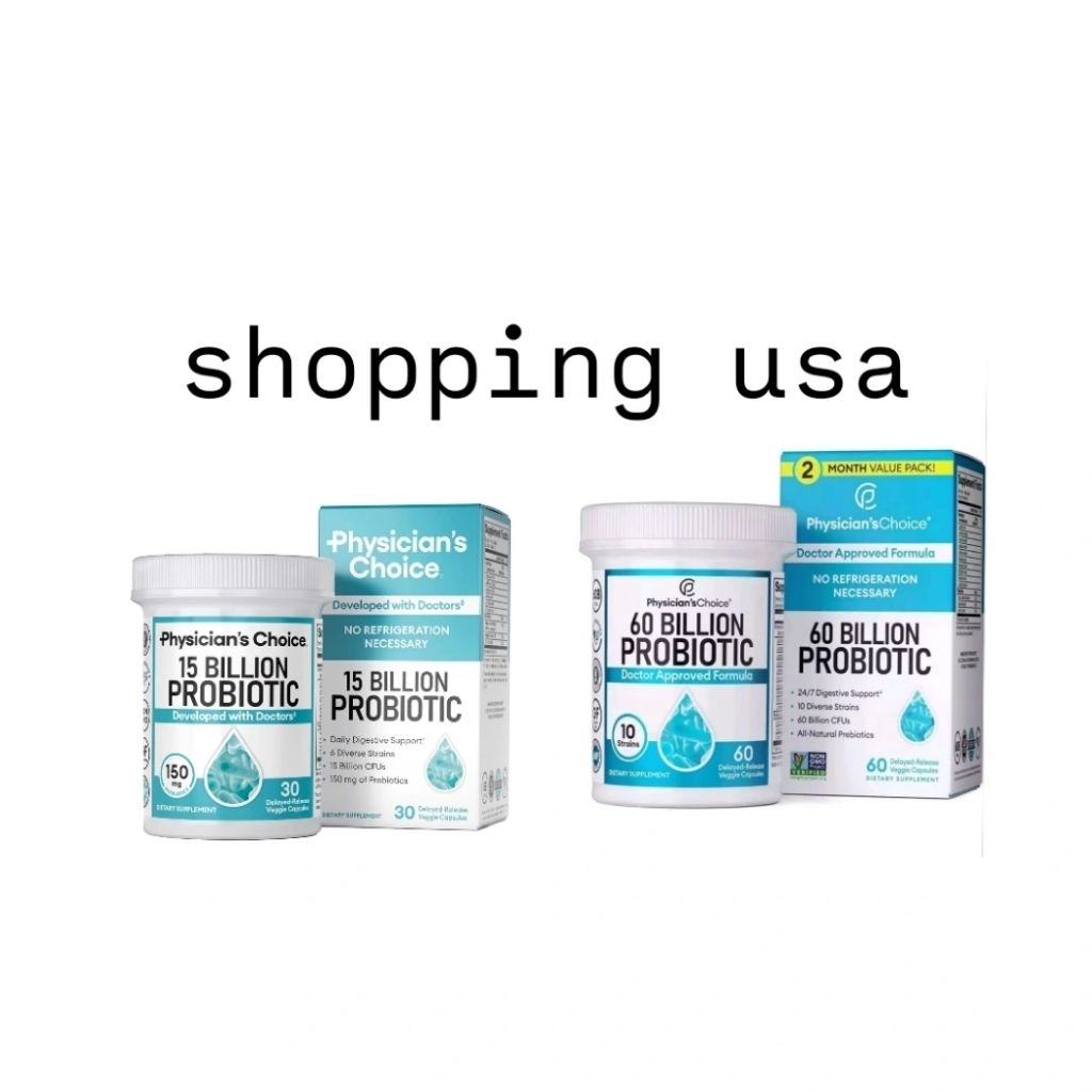 physician choice 60 billion Physician's Choice 15 Billion Probiotic dan Physician's Choice 60 Billio