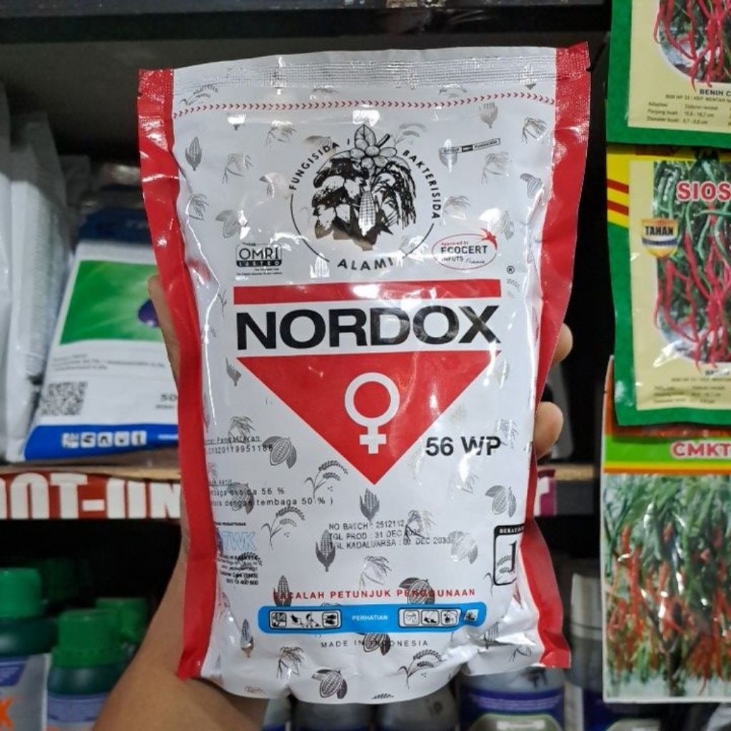 Nordox 56 WP kemasan 1 kg Fungisida Nordox Pengendali layu