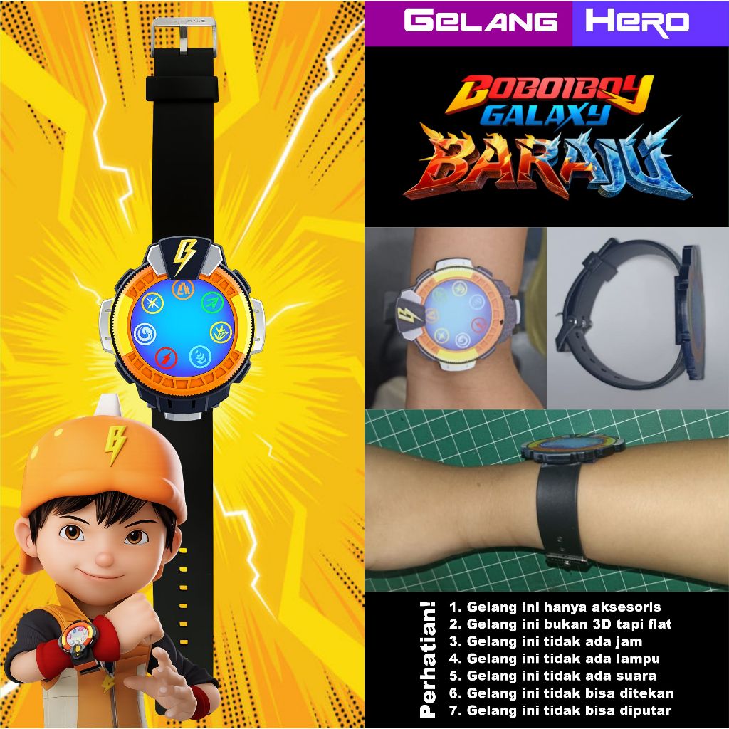 Gelang Hero BOBOIBOY GALAXY BARAJU (Bukan Jam Tangan Boboiboy)