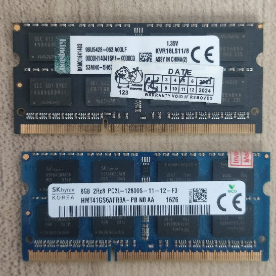 RAM 8GB DDR3L 1600MHz PC3L-12800S SODIMM Laptop