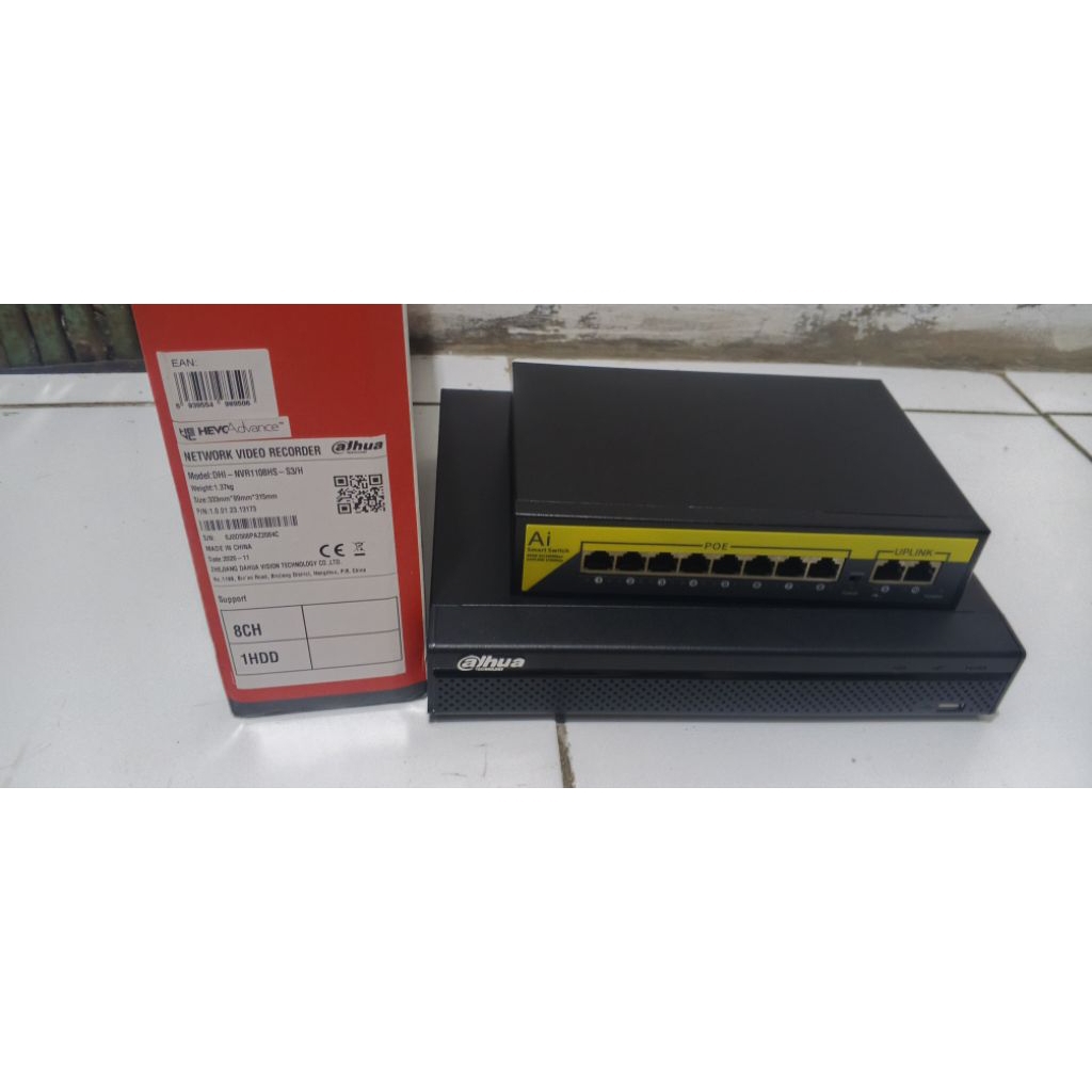 NVR CCTV 8CH DAHUA NVR1108HS-S3/H POE 8+2CH ||LIKE NEW BERGARANSI||