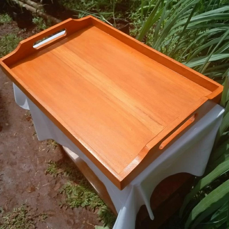 Nampan Kayu 40x35x5 Baki Unik Nampan Besar Baki Jumbo